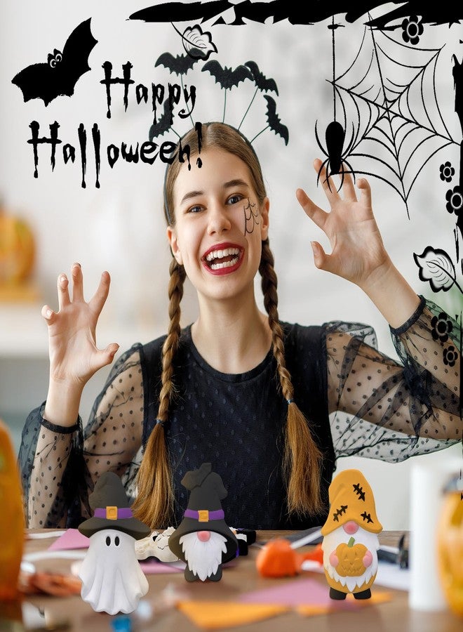 WinnerWhy 24 Sets Halloween DIY Painting Kits with Unpainted Ceramic Pumpkin Ghost Bat Skull Gnome Witch Hat Black Cat for Activity Art Projects Halloween Gifts Party Decor - Image 5